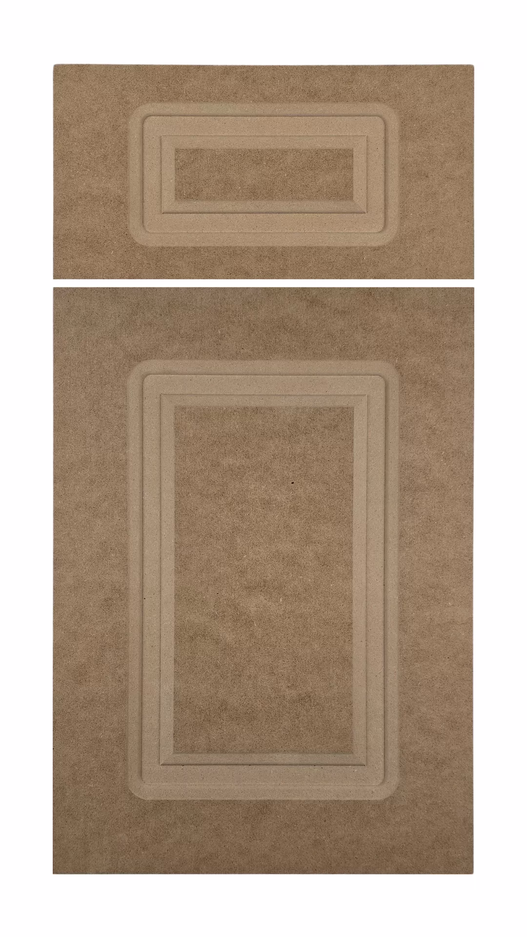The Briar cabinet door has a raised panel, shallow 2-step groove, and round corners.